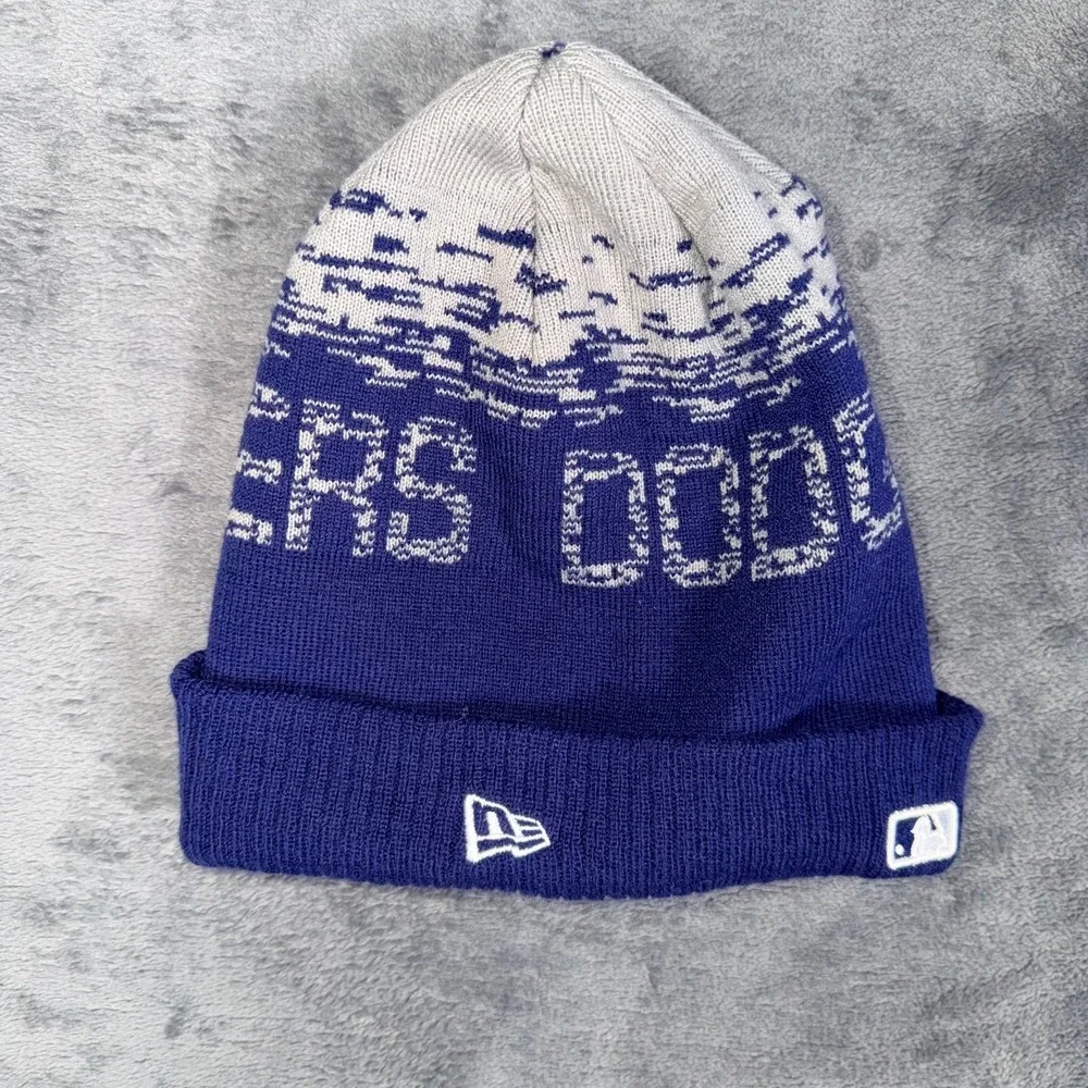 LA Dodgers New Era Beanie‎ Knit Hat Authentic On-Field MLB Cuffed Winter Blue